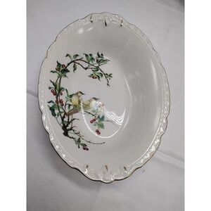 Royal Jackson Cherry Branch Oval Serving Bowl 10 inches Vintage Cottagecore